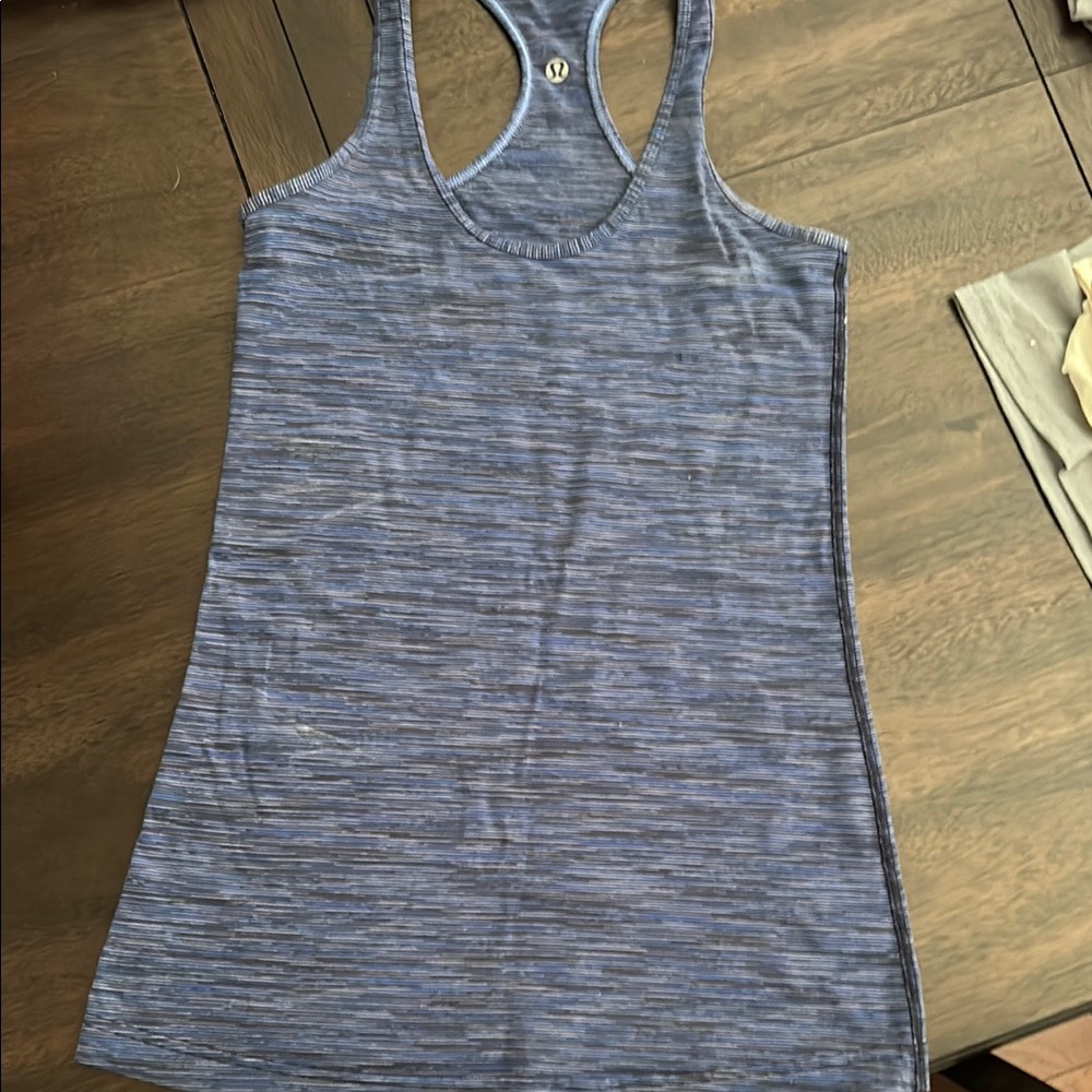 Lululemon Athletica Purple Gray Fitted Sleeveless Tank Top